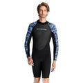 DIVE & SAIL 2mm Mens One Piece Long Sleeve Warm Wetsuit Surf Snorkeling Winter Wetsuit, Size: XXL(Black)