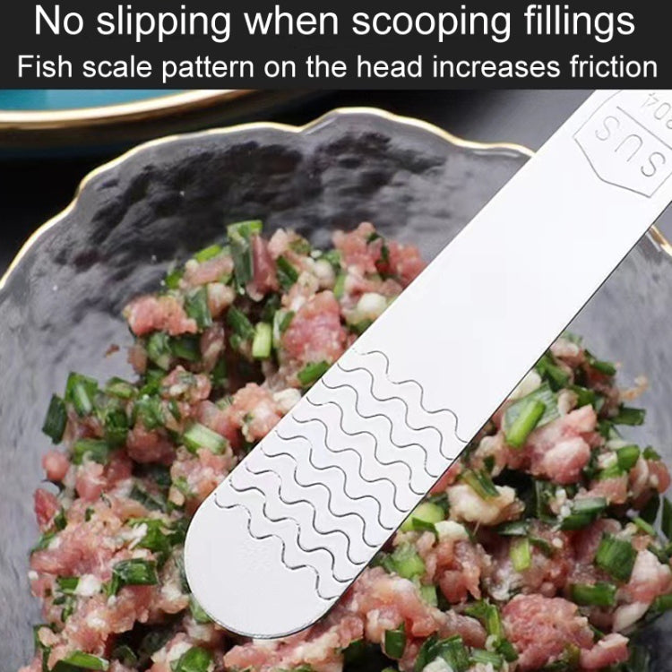 10pcs Thickened Stainless Steel Stirring Spoon Kitchen Dumpling Multifunctional Mixing Tool