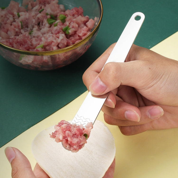 10pcs Thickened Stainless Steel Stirring Spoon Kitchen Dumpling Multifunctional Mixing Tool