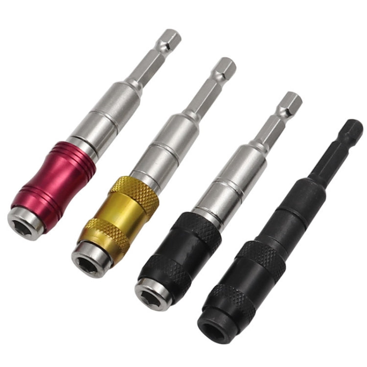 Hexagonal Shank Quick Release Self-Locking Joint Extension Rod Electric Drill Driver Extension Quick Conversion Bits(Black)