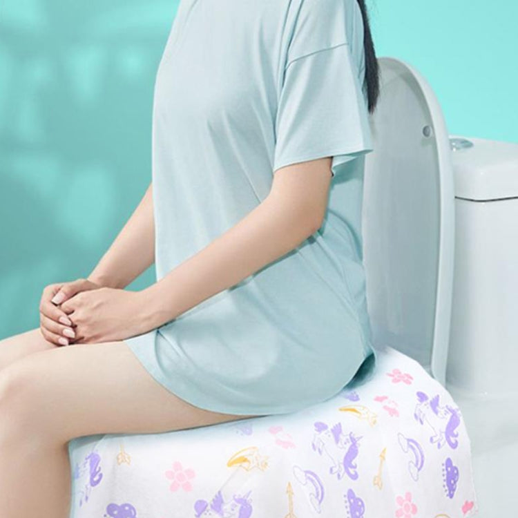 5pcs Disposable Nonwoven Toilet Pad Portable Hotel And Traveling Cartoon Universal Cushion, Style: Mermaid(60 x 64cm)