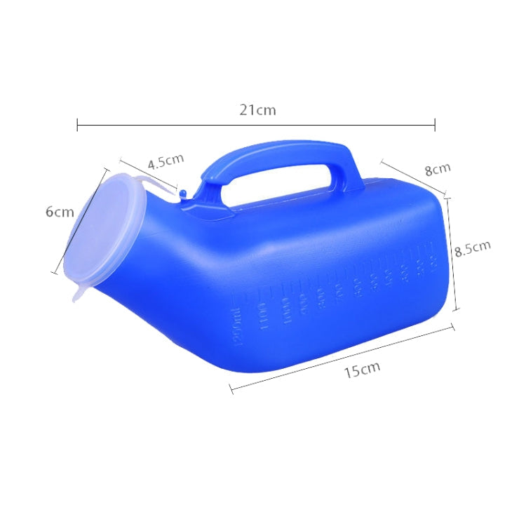 Household Mens Urinal 1200ml Plastic Potty With Lid And Smooth Mouth Urinal(Blue)