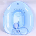 Squat-Free Sitz Bathtubs Pregnant Women Bidet After Anal Surgery Care Basin, Style: With Flusher Blue