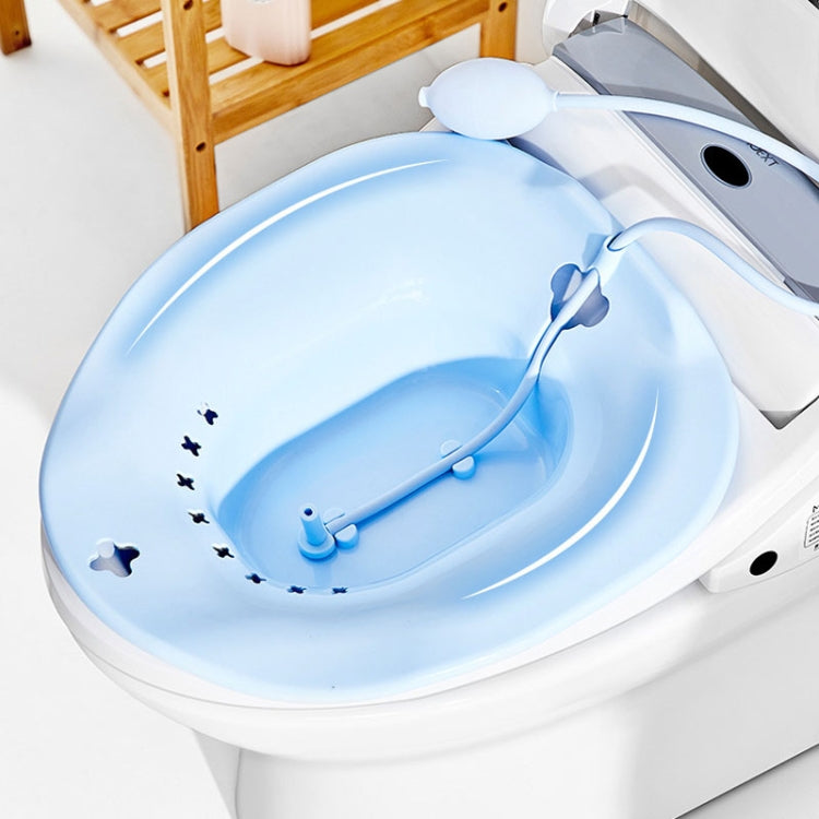 Squat-Free Sitz Bathtubs Pregnant Women Bidet After Anal Surgery Care Basin, Style: With Flusher Pink