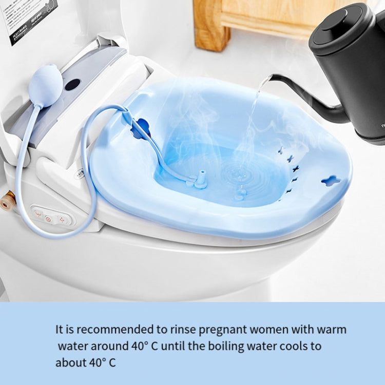 Squat-Free Sitz Bathtubs Pregnant Women Bidet After Anal Surgery Care Basin, Style: With Flusher Pink