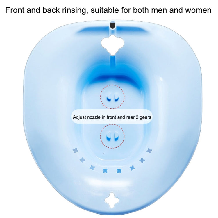 Squat-Free Sitz Bathtubs Pregnant Women Bidet After Anal Surgery Care Basin, Style: With Flusher Pink