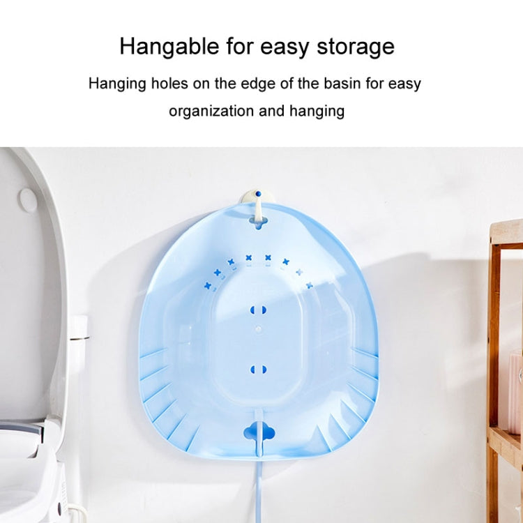 Squat-Free Sitz Bathtubs Pregnant Women Bidet After Anal Surgery Care Basin, Style: With Flusher Blue