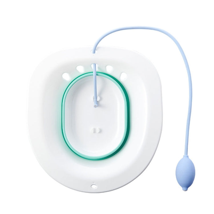 Foldable Bidet Squat-free Maternity Bathtub After Anal Surgery Care Basin With Flusher(Green)