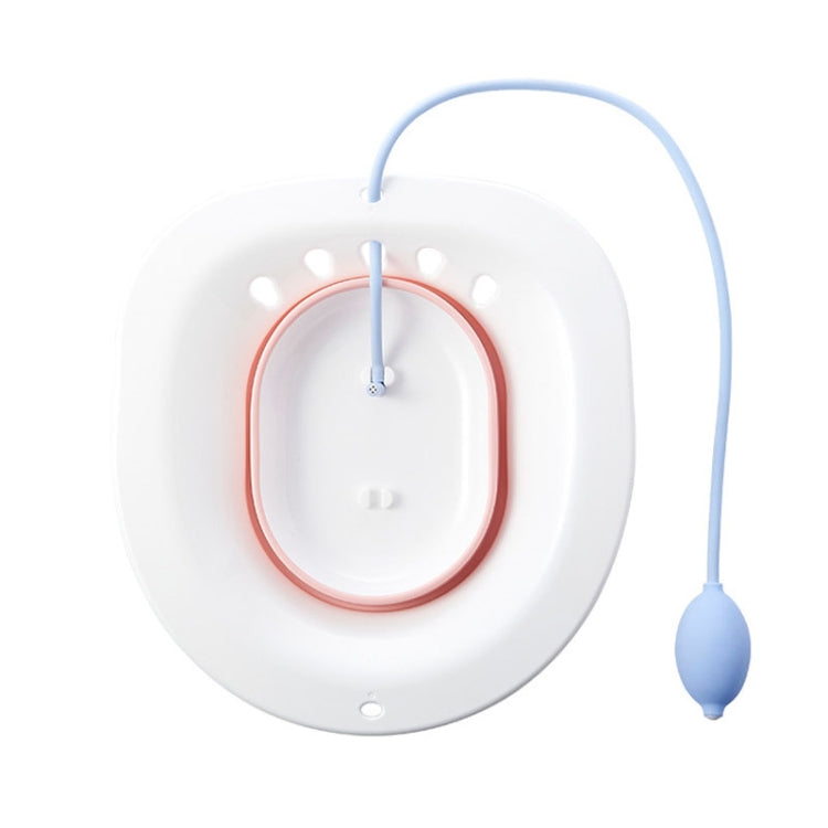 Foldable Bidet Squat-free Maternity Bathtub After Anal Surgery Care Basin With Flusher(Pink)