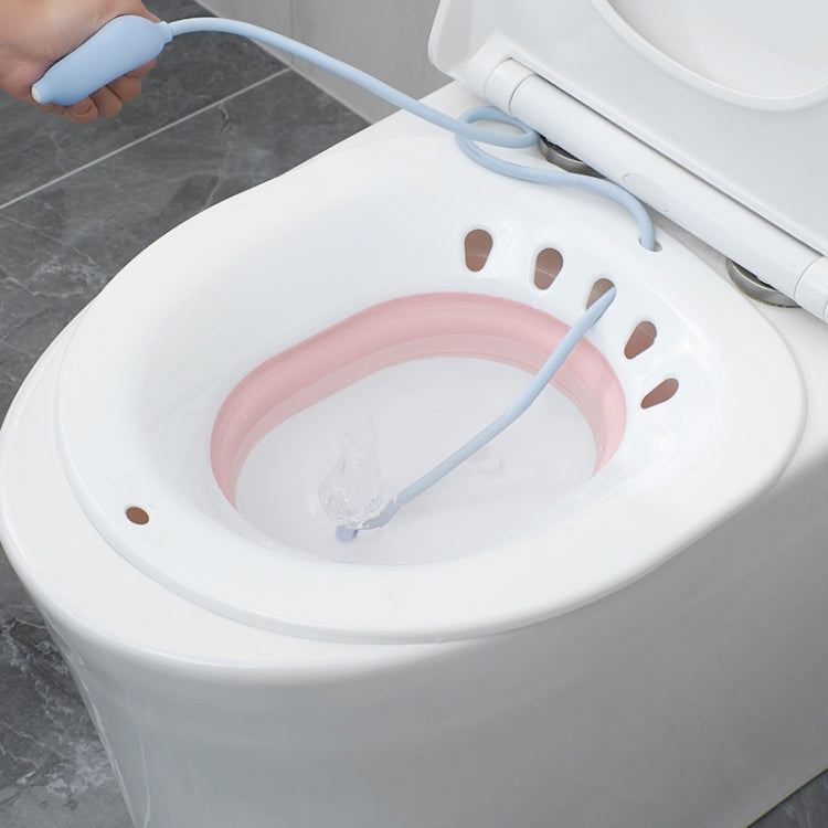 Foldable Bidet Squat-free Maternity Bathtub After Anal Surgery Care Basin With Flusher(Gray)