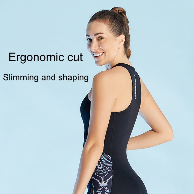 DIVE & SAIL 2mm Ladies Warm One-Piece Sleeveless Wetsuit Anti-Cold Swimming And Surfing Vest, Size: M(Black)