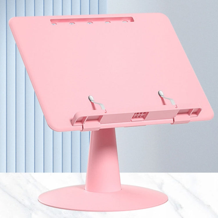 Children Reading Rack Flip Book Reading Stand Multi-functional Adjustable Student Bookshelf(Pink)