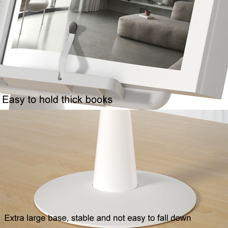 Children Reading Rack Flip Book Reading Stand Multi-functional Adjustable Student Bookshelf(White)