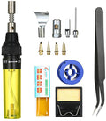 13pcs /Set Pen Type 3 In 1 Gas Soldering Iron Multi-function Gas Soldering Iron Set(Transparent Yellow)