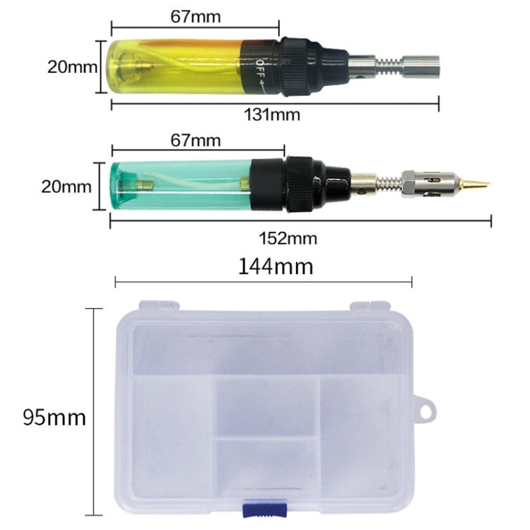 13pcs /Set Pen Type 3 In 1 Gas Soldering Iron Multi-function Gas Soldering Iron Set(Transparent Red)