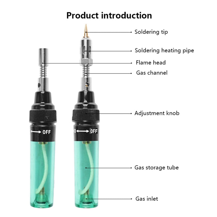 13pcs /Set Pen Type 3 In 1 Gas Soldering Iron Multi-function Gas Soldering Iron Set(Transparent Red)