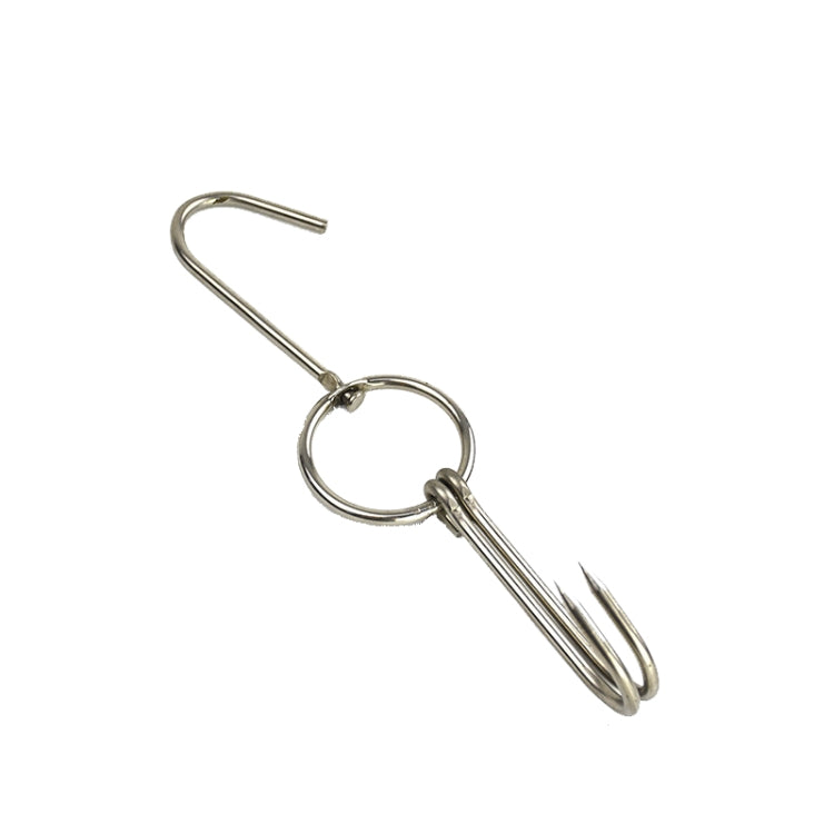 Stainless Steel Double Ring Duck Cooker Hanger Outdoor Barbecue Hanging Hook Stand, Specs: 5 Centi 4 Inch Wax Ring 24cm