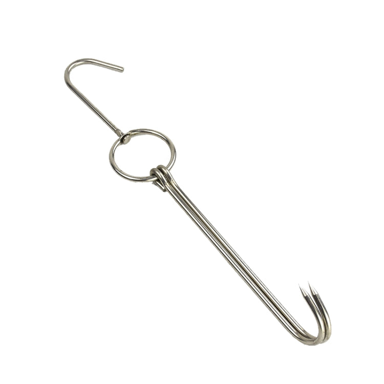 Stainless Steel Double Ring Duck Cooker Hanger Outdoor Barbecue Hanging Hook Stand, Specs: 5 Centi 6 Inch Wax Ring 28.5cm