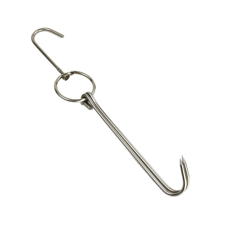 Stainless Steel Double Ring Duck Cooker Hanger Outdoor Barbecue Hanging Hook Stand, Specs: 5 Centi 8 Inch Wax Ring 34cm