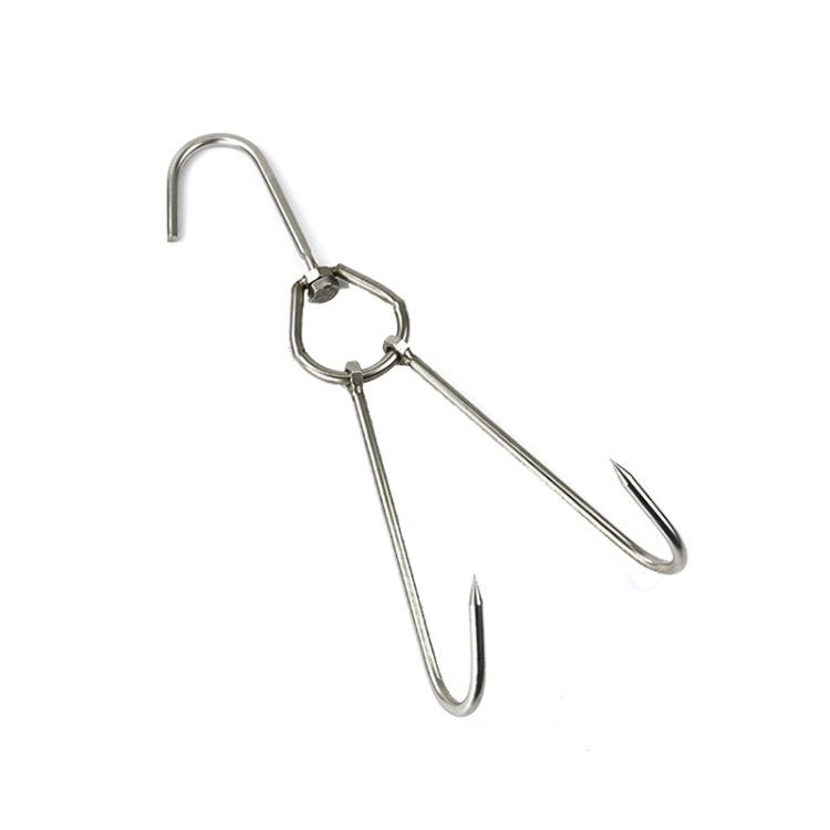 Stainless Steel Double Ring Duck Cooker Hanger Outdoor Barbecue Hanging Hook Stand, Specs: 8 Centi 8 Inch Wax Ring 39cm