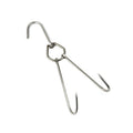 Stainless Steel Double Ring Duck Cooker Hanger Outdoor Barbecue Hanging Hook Stand, Specs: 8 Centi 8 Inch Wax Ring 39cm