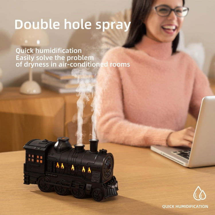 300ml Small Train Essential Oil Diffuser Humidifier With Remote Control US Plug