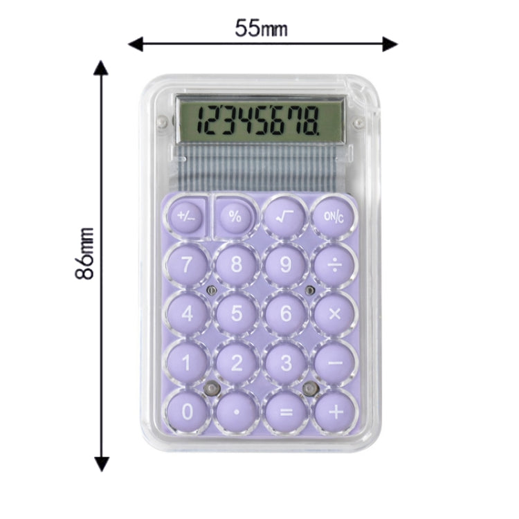 Small Silent Simple Calculator Mini Candy Dormitory Student Office Exam Tool(Pink)