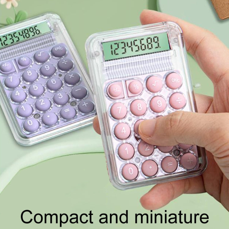Small Silent Simple Calculator Mini Candy Dormitory Student Office Exam Tool(Green)