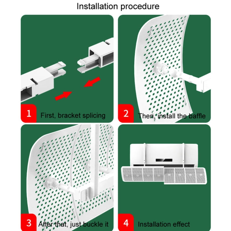 Air Conditioner Windshield Anti-Direct Blowing Air Vent Block Wall Mounted Universal Air Guide Cover, Model: 20x90cm Carbon Filter