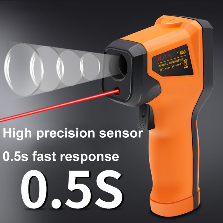 NJTY Digital Display High-Precision Infrared Thermometer For Bakery Kitchen Industry, Spec: T600