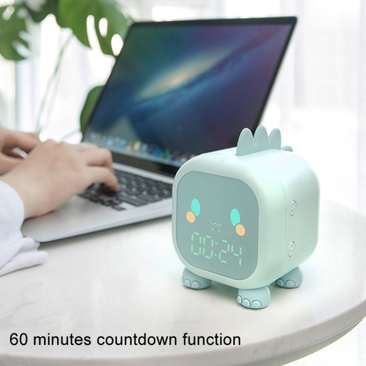 Dinosaur Kids Alarm Clock Electronic Clock Multifunctional Chime Small Alarm Clock(Blue)