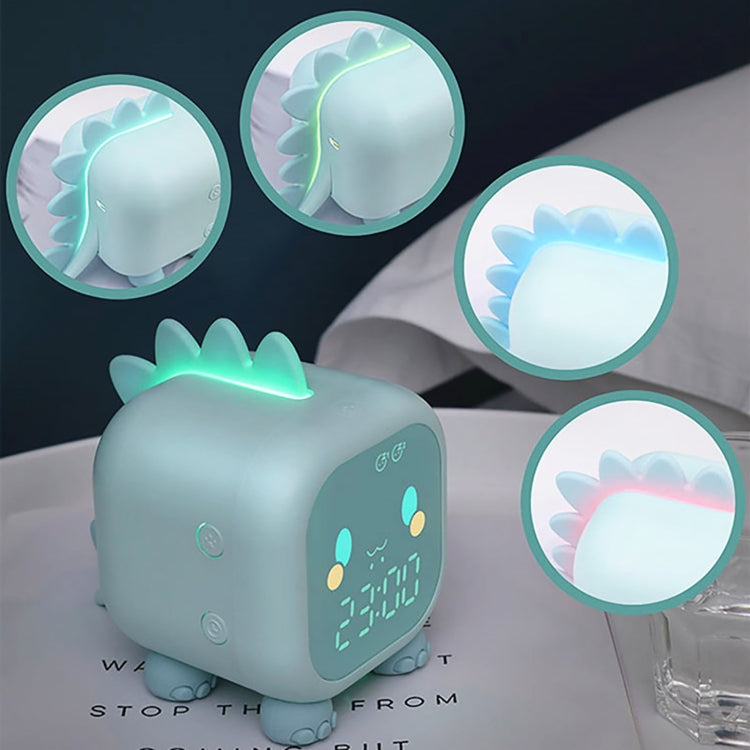 Dinosaur Kids Alarm Clock Electronic Clock Multifunctional Chime Small Alarm Clock(Green)