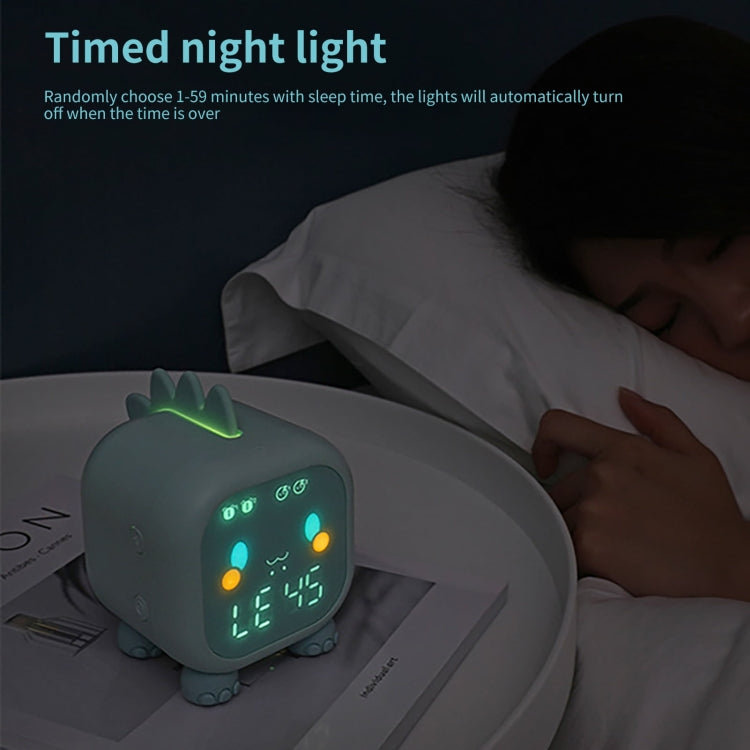 Dinosaur Kids Alarm Clock Electronic Clock Multifunctional Chime Small Alarm Clock(Green)