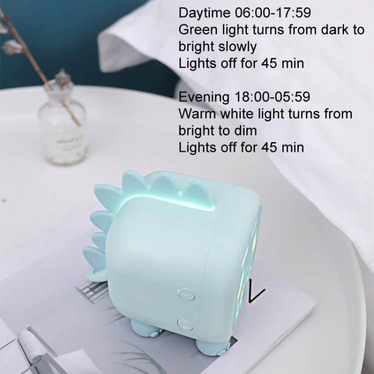 Dinosaur Kids Alarm Clock Electronic Clock Multifunctional Chime Small Alarm Clock(Blue)