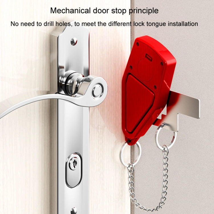 Door Stopper Home Burglary Girls Live Alone Security Lock Inside Opening Door Plug, Style: Without Alarm