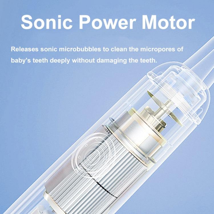 USB Charging Fully Automatic Ultrasonic Cartoon Children Electric Toothbrush, Color: Blue with 1 Head