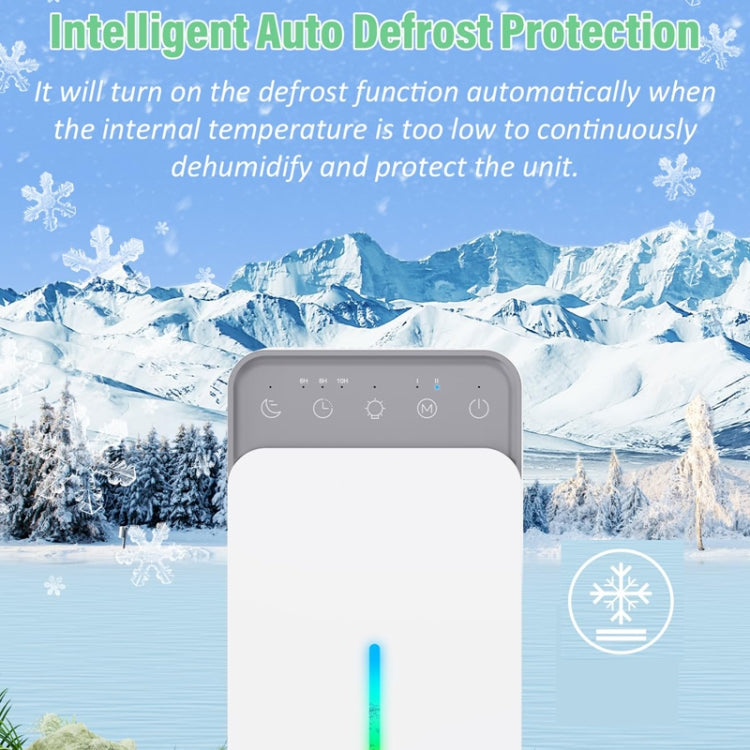 1500ml Semiconductor Dehumidifier with Automatic Defrost Function, Timer, Sleep Mode US Plug