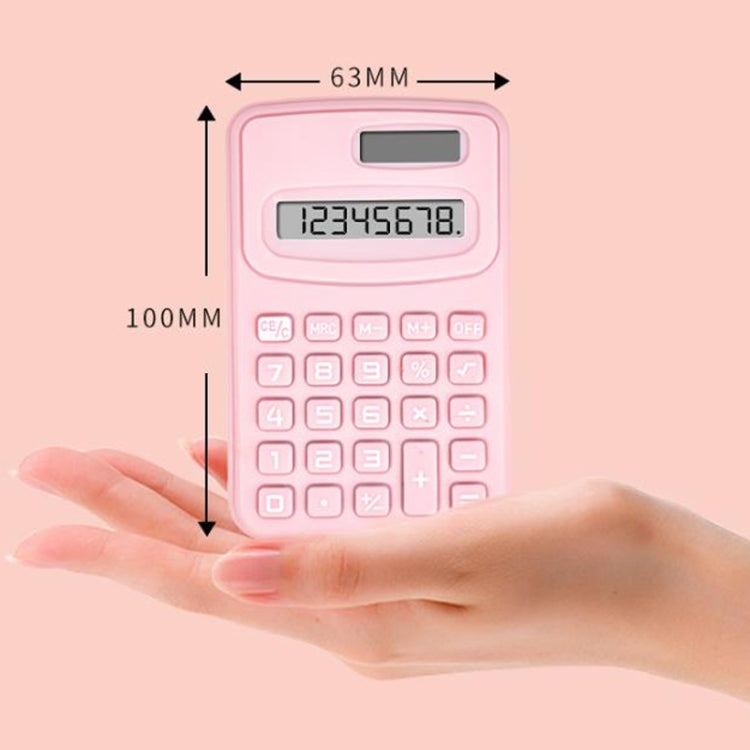 Small Solid Color Calculator Dormitory Student Office Exam Tool(Purple)