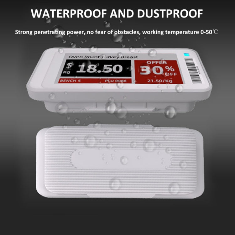 2.9 Inch E-ink Screen Bluetooth Smart Electronic Labels Support Custom Text/Picture/QR Code/Barcode