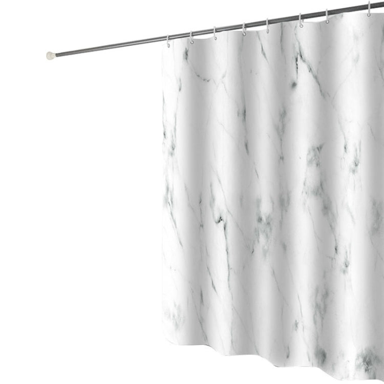 150x180cm Thickened Waterproof Moldproof Shower Curtain Simple Bathroom Hotel Curtain With Hooks(Marble)