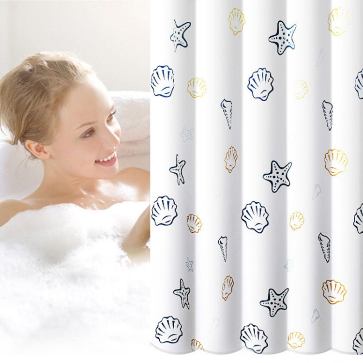 220x200cm Sea World Polyester Shower Curtain Thickened Waterproof Bathroom Shower Curtain Cloth With Hooks
