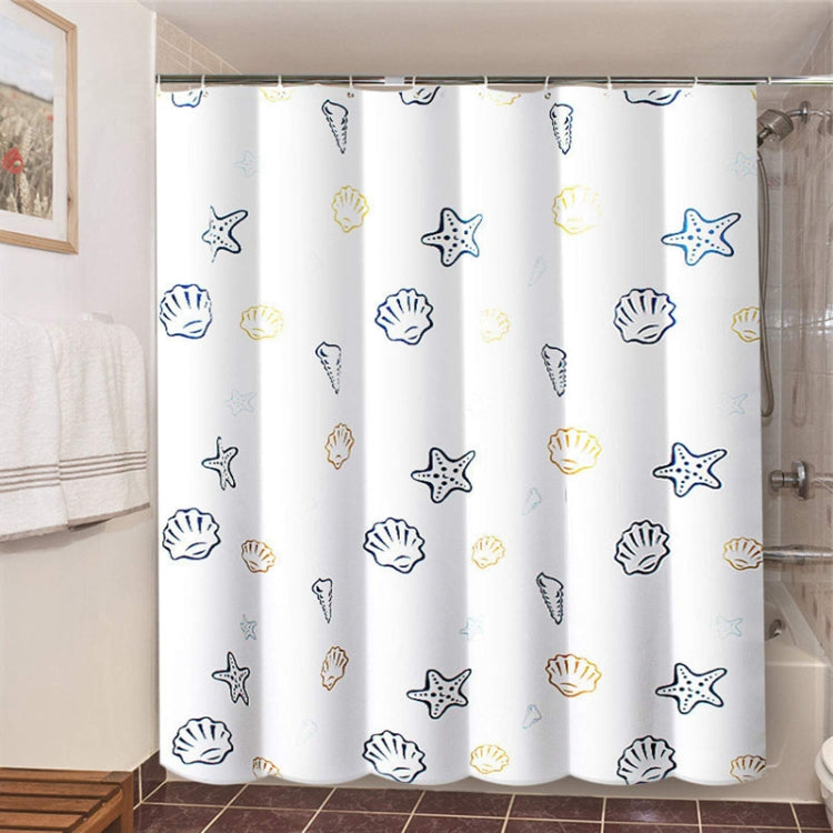 220x200cm Sea World Polyester Shower Curtain Thickened Waterproof Bathroom Shower Curtain Cloth With Hooks