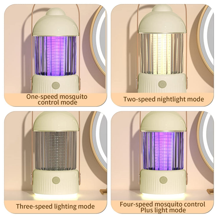 Electric Shock Type Home Night Light Mosquito Killer Outdoor Camping Lamp, Spec: 2000 mAh(Yellow)