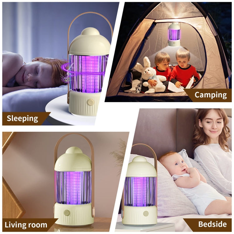 Electric Shock Type Home Night Light Mosquito Killer Outdoor Camping Lamp, Spec: 4000 mAh(Green)