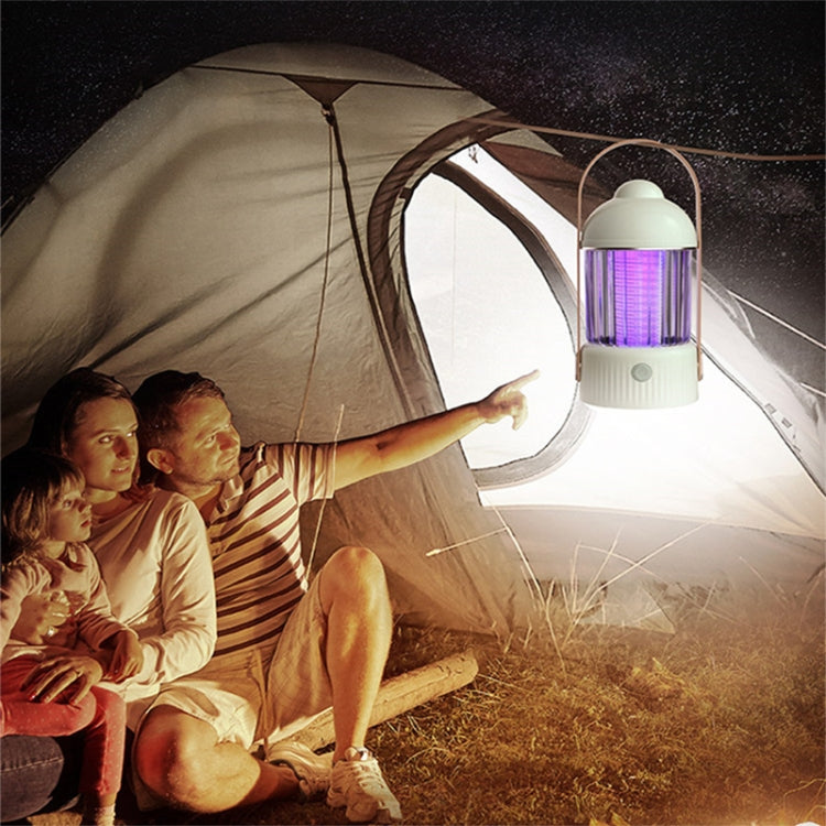 Electric Shock Type Home Night Light Mosquito Killer Outdoor Camping Lamp, Spec: 2000 mAh(Yellow)