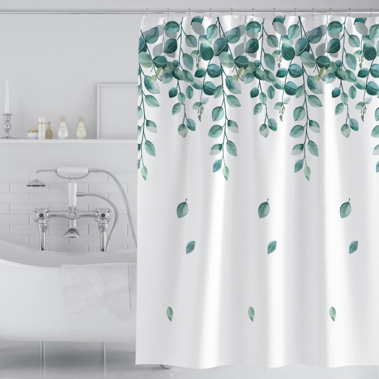 120x180cm Simple Fresh Style Home Shower Curtain Waterproof Thickened Bathroom Curtain Cloth With Hooks