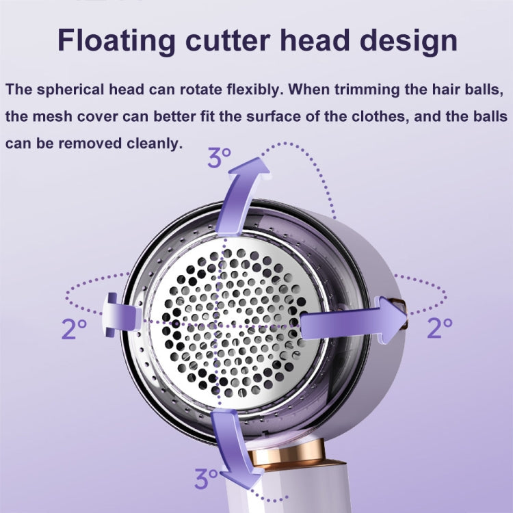 Electric Hair Ball Trimmer Household Hair Removal Ball Tool Shaver, Color: Charging-Purple