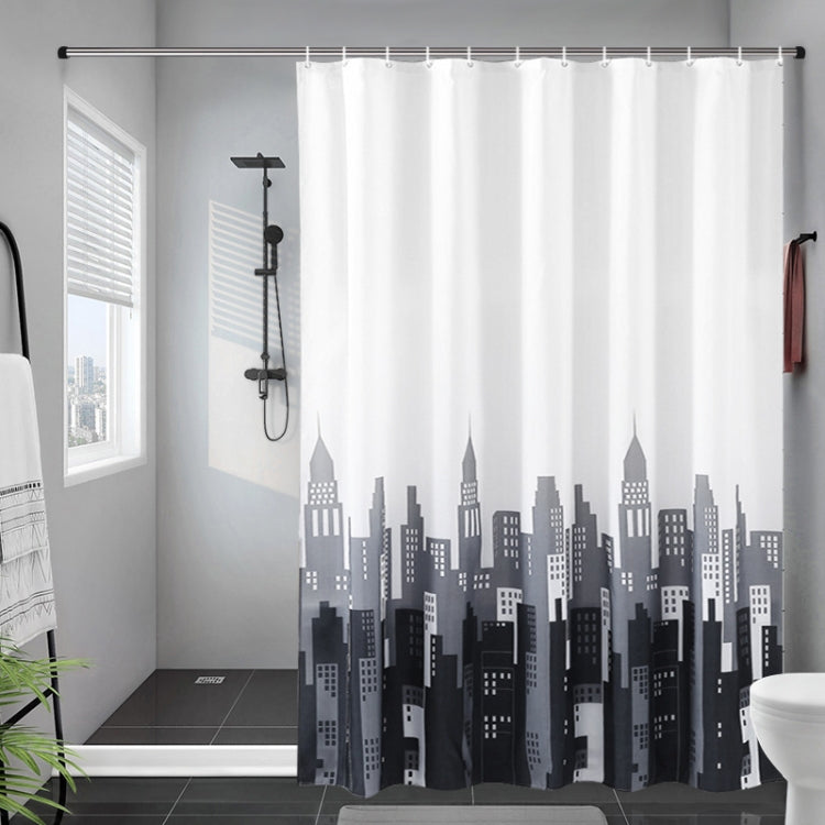 300x200cm Simple Waterproof Shower Curtain Thickened Polyester Bathroom Shower Curtain Cloth(Tower)