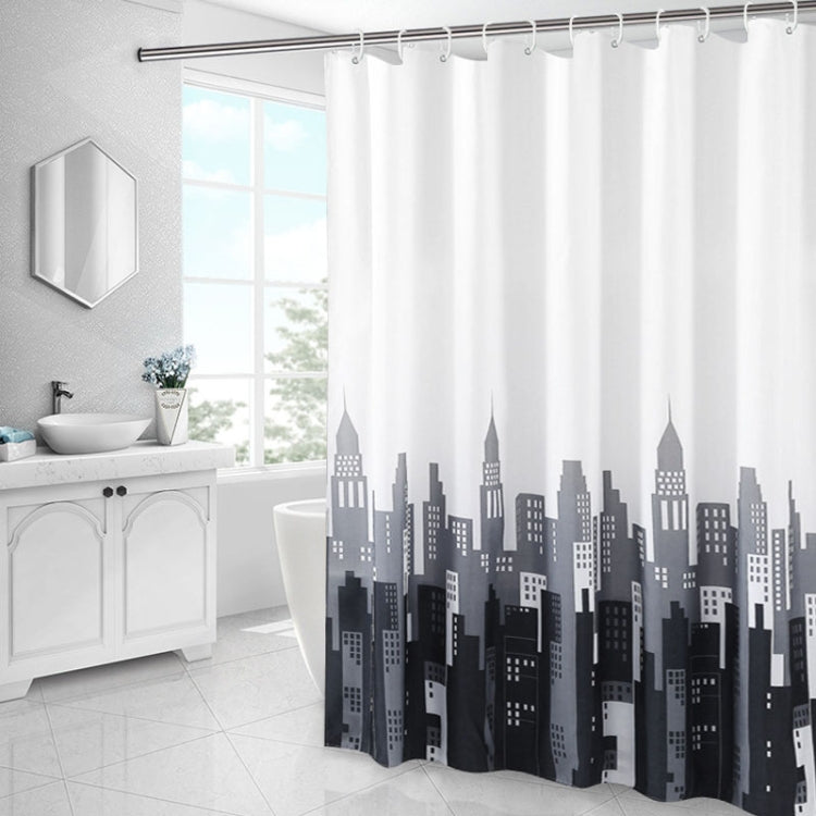 280x200cm Simple Waterproof Shower Curtain Thickened Polyester Bathroom Shower Curtain Cloth(Tower)