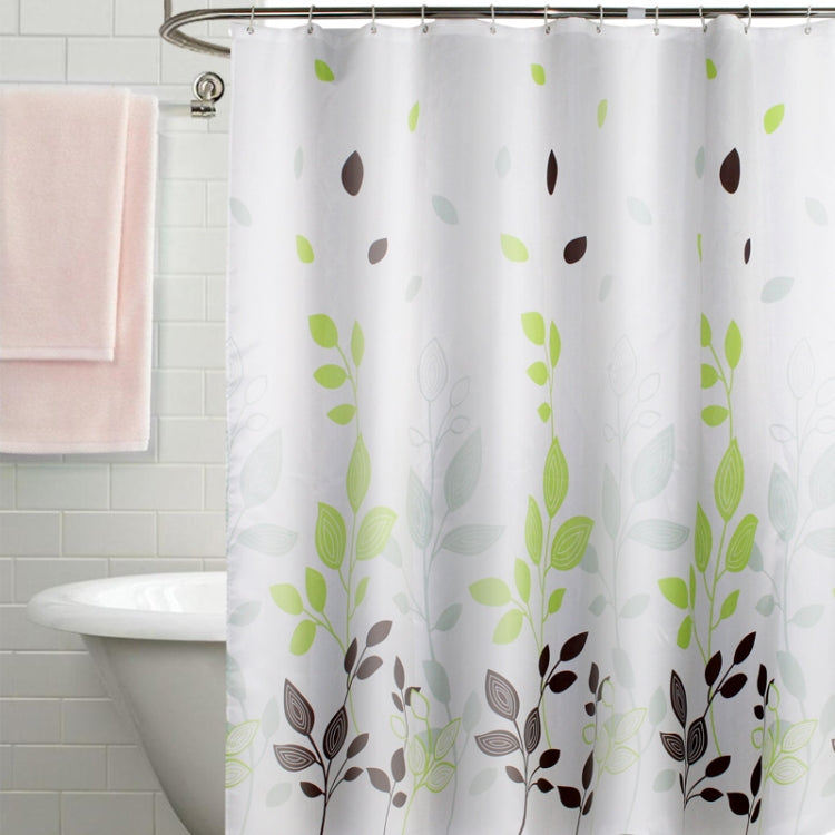260x200cm Leaf Printed Waterproof Shower Curtain Thickened Polyester Bathroom Curtain Cloth